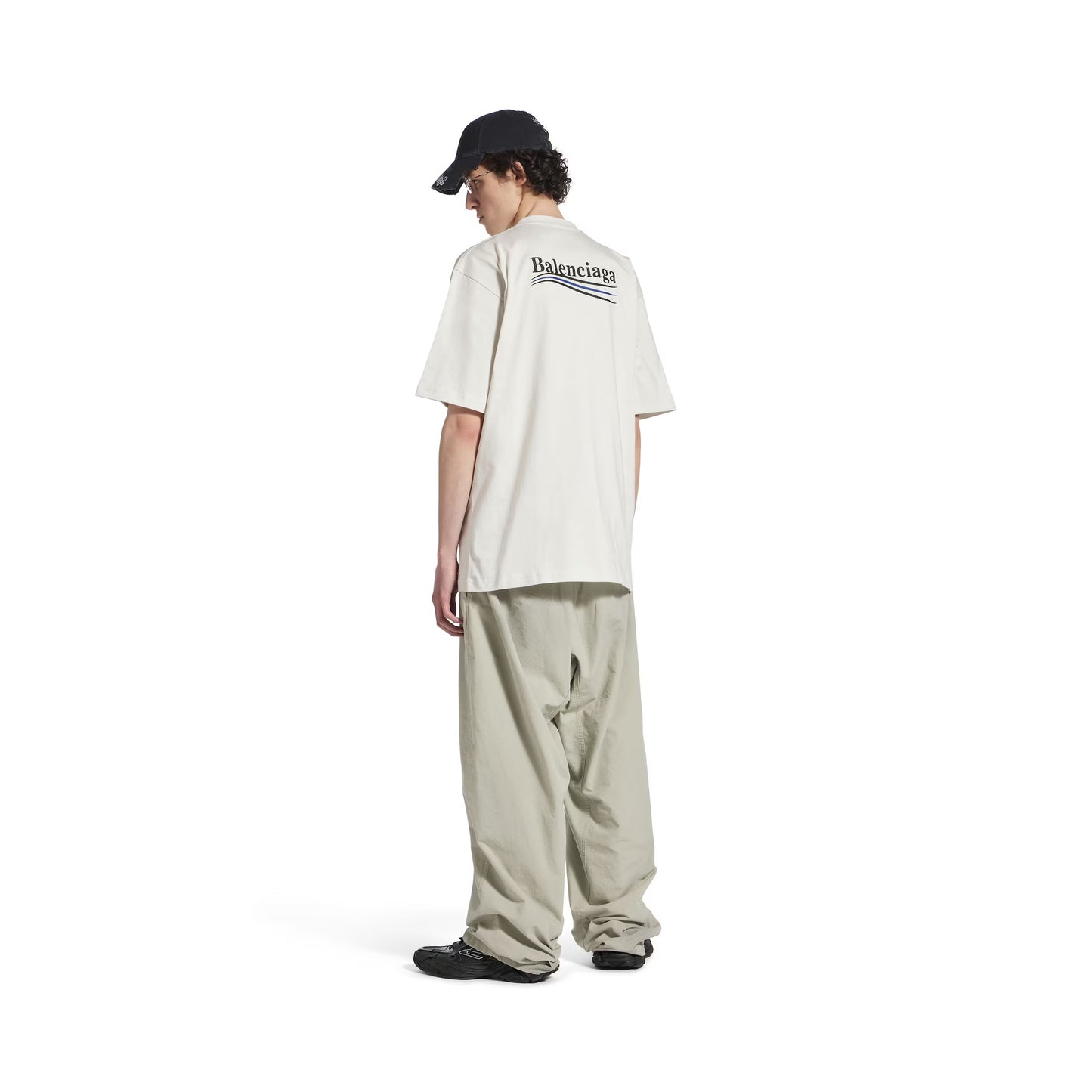 Balenciaga - T-SHIRT POLITICAL CAMPAIGN FIT LARGE BLANC