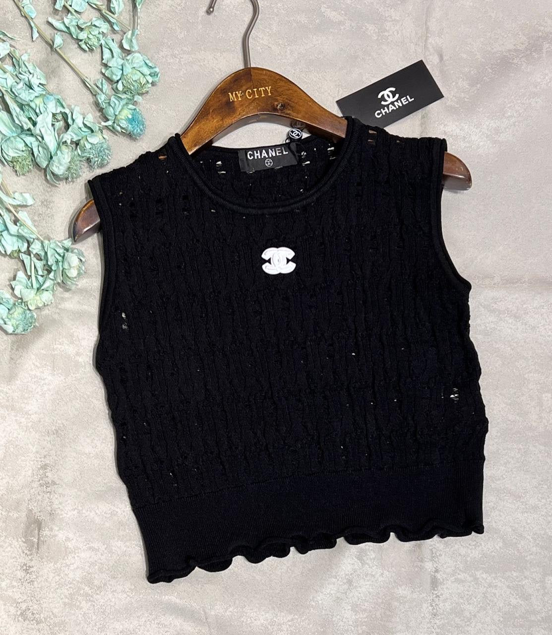 Chanel - T-Shirt avec logo Blanc / Noir