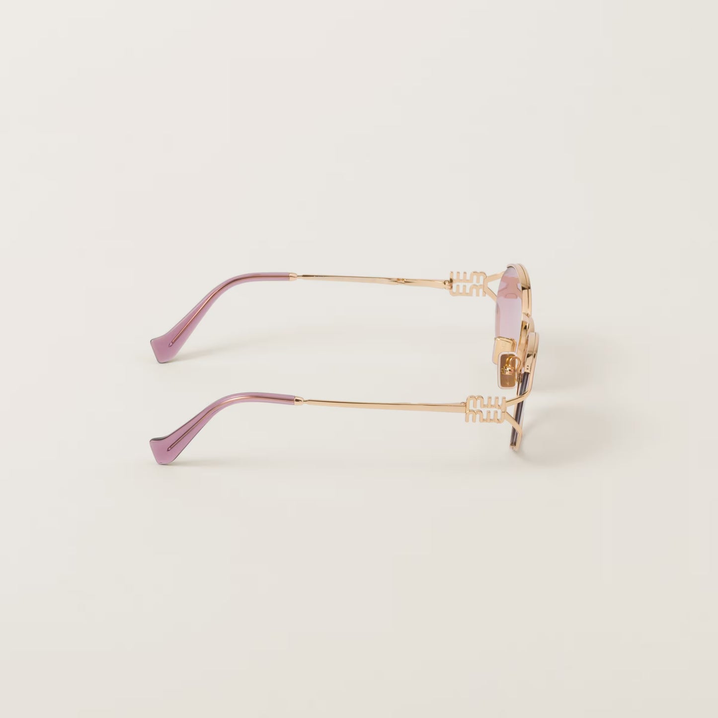 Miu Miu - Lunettes de soleil Logo Verres Ombrés Rose Bégonia