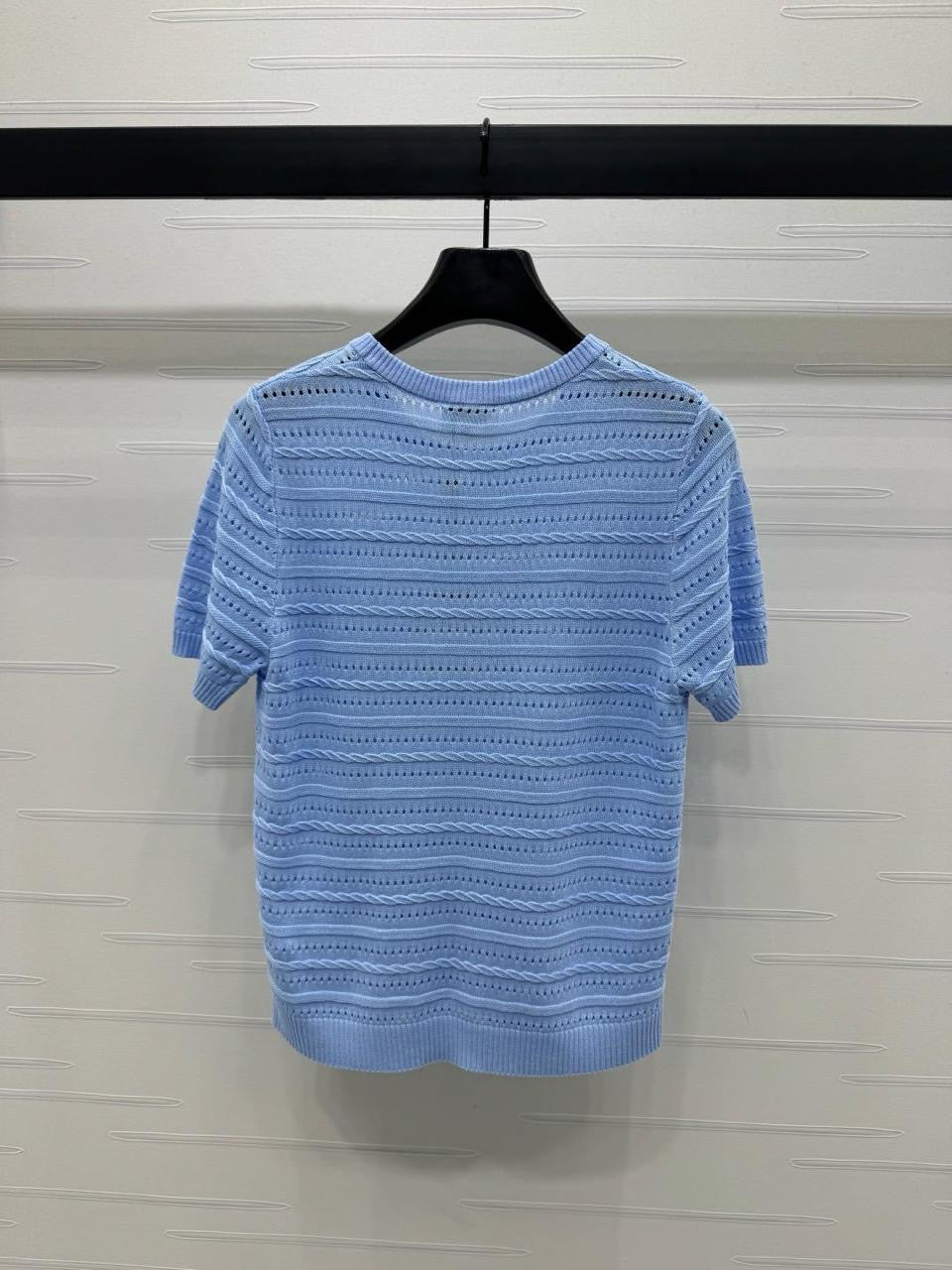 Chanel - T-Shirt à rayure Blanc/Bleu
