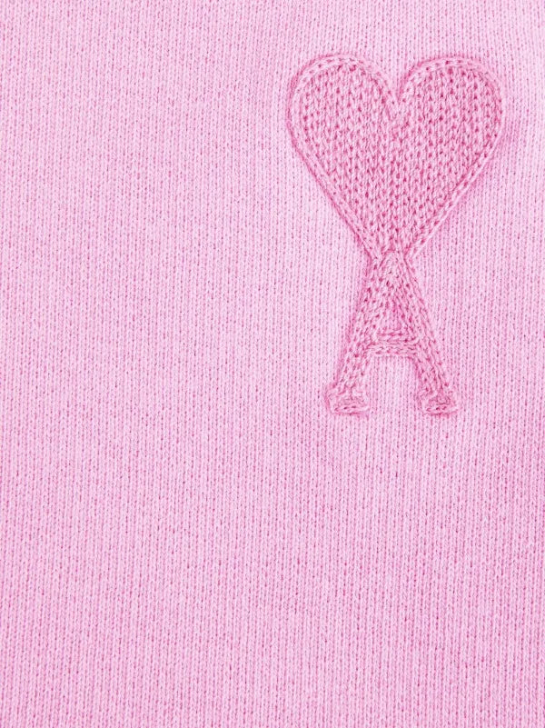 Ami - Short de sport à logo brodé Rose