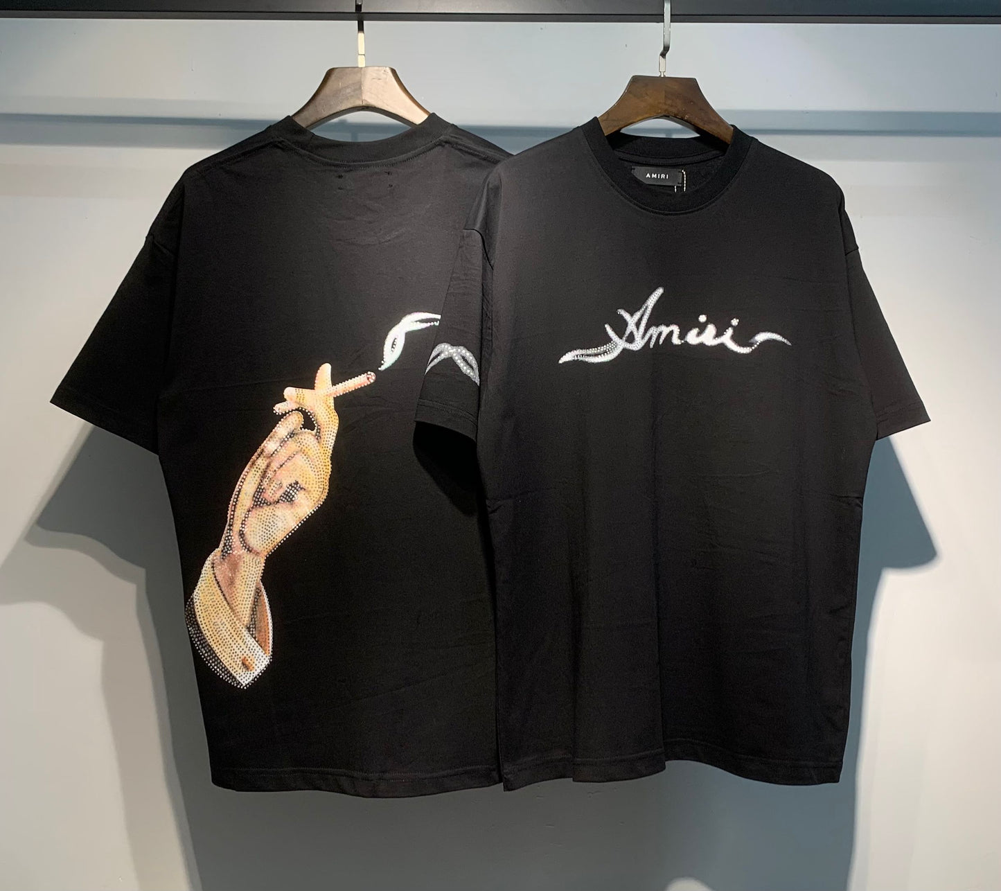 Amiri - T-shirt en coton Smoke Noir