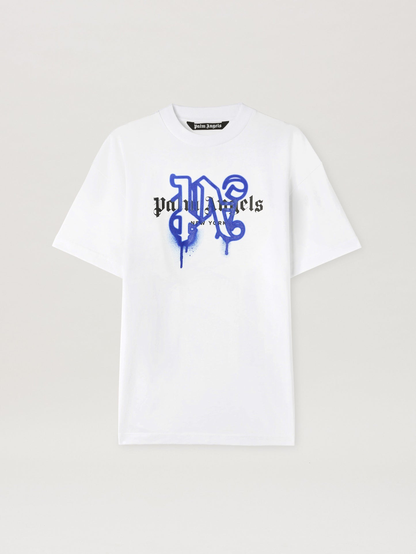 Palm Angels - T-shirt Monogram Spray City New York Blanc