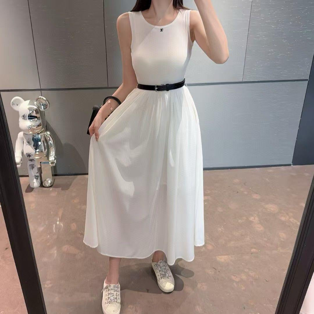 Chanel - Robe avec Ceinture Chanel Noir/Blanc
