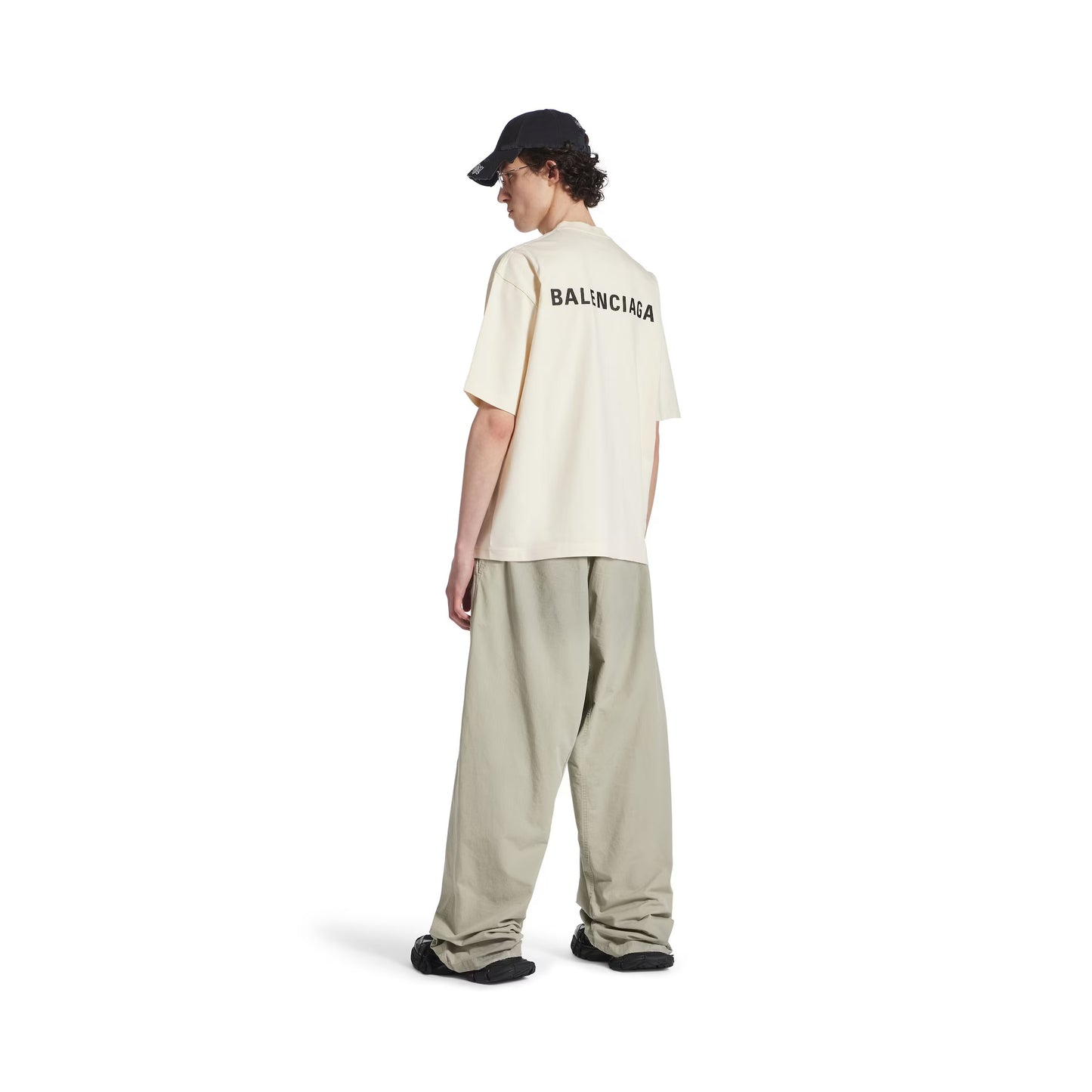 Balenciaga - T-SHIRT BALENCIAGA BACK FIT MEDIUM BEIGE