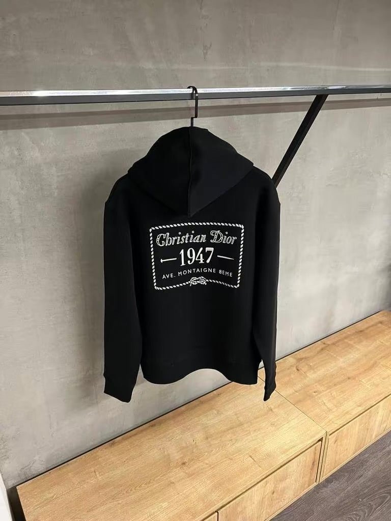 Dior - Sweat à capuche brodée Christian Dior Noir