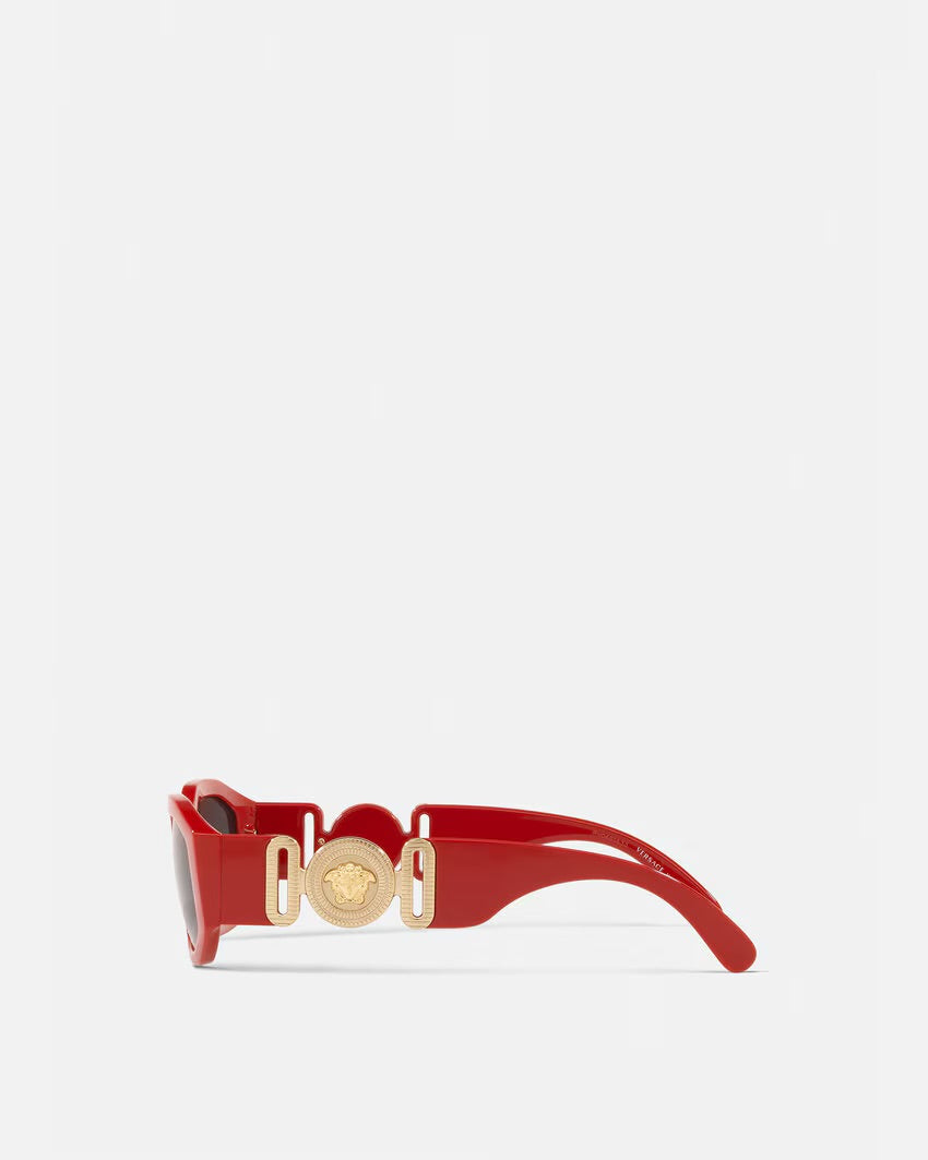 Versace - Lunettes De Soleil Médusa Biggie Rouge