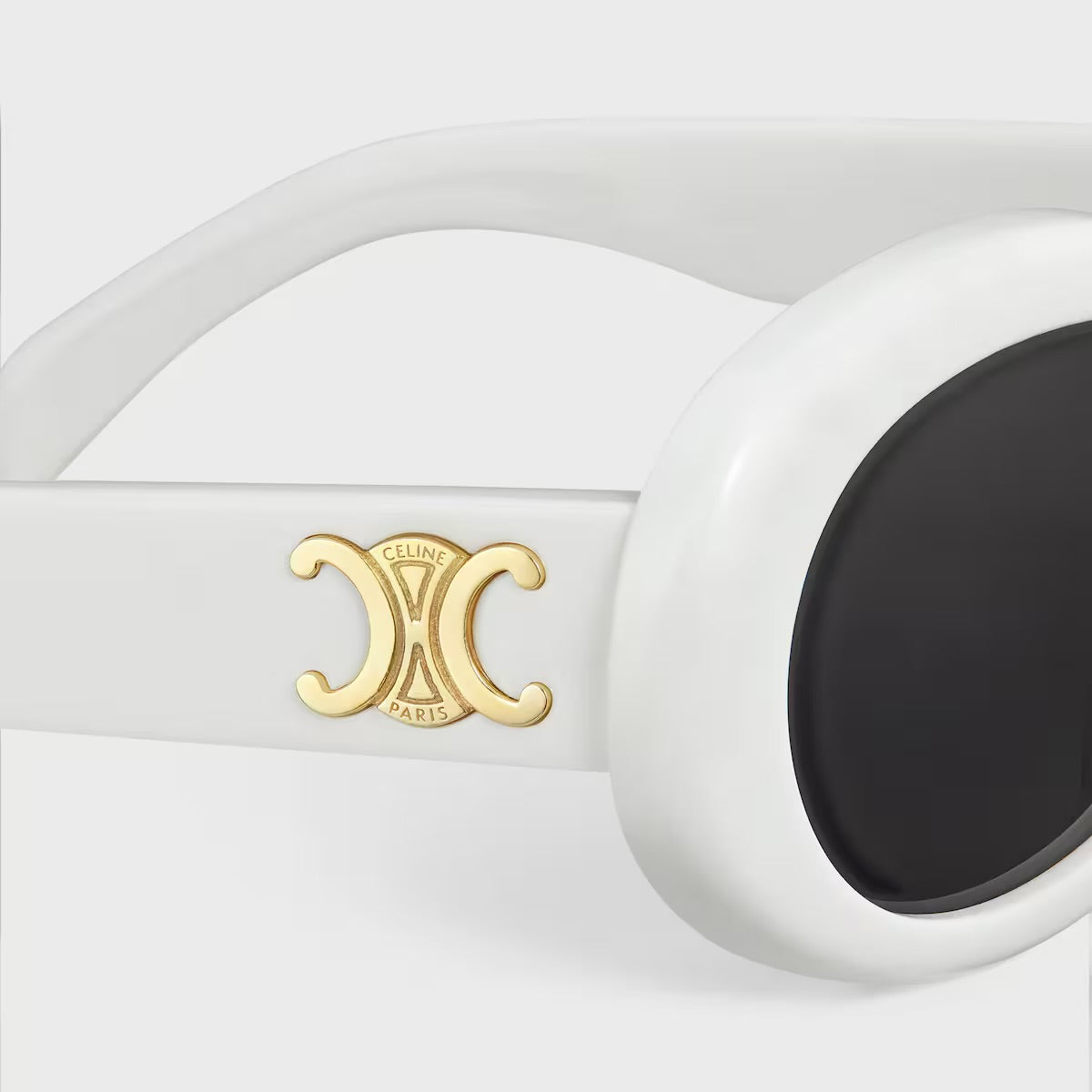 Celine - Lunettes De Soleil Triomphe 01 en Acétate Blanc