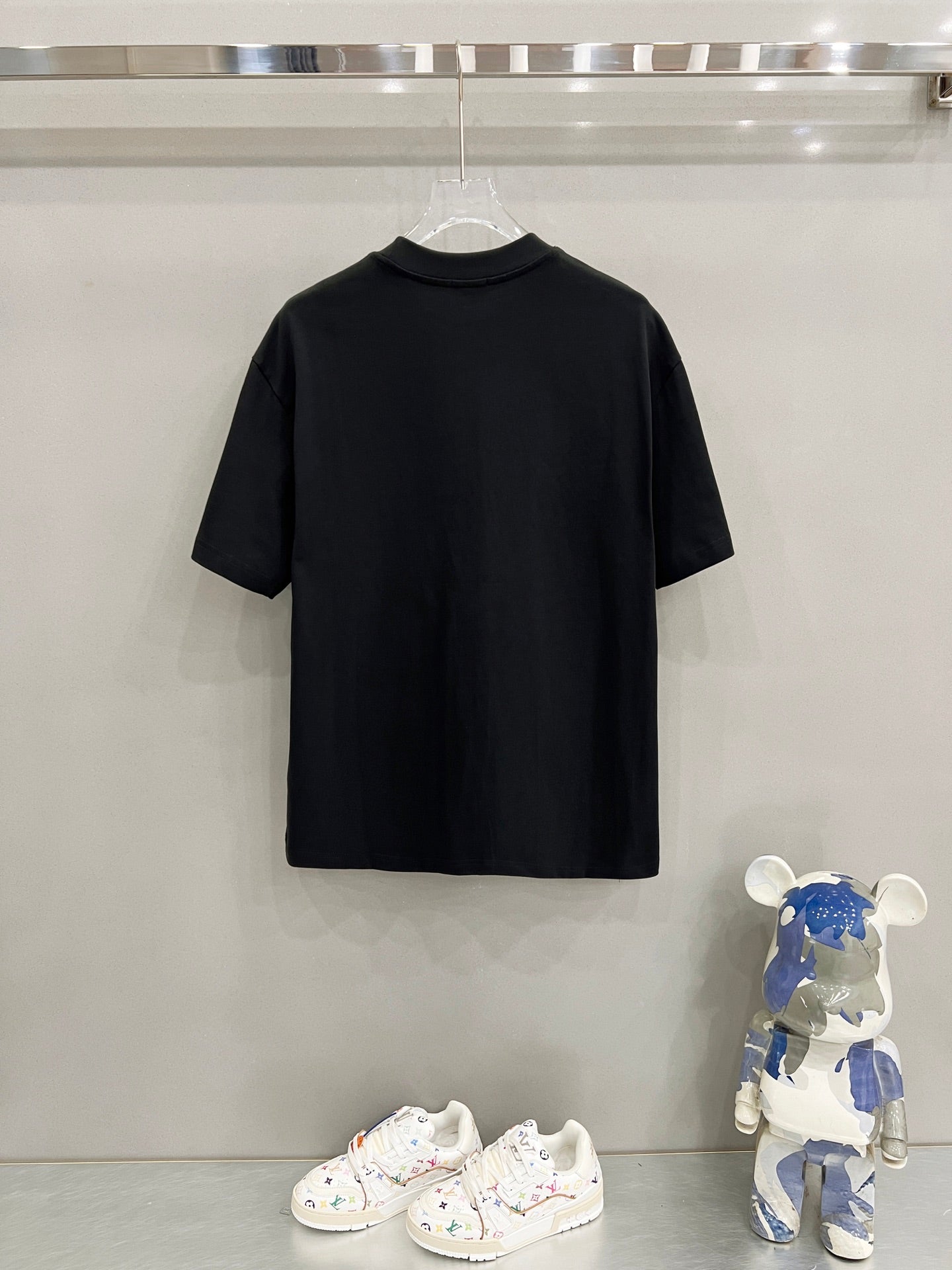 Fendi - T-shirt avec logo FF en rouge et blanc - Noir