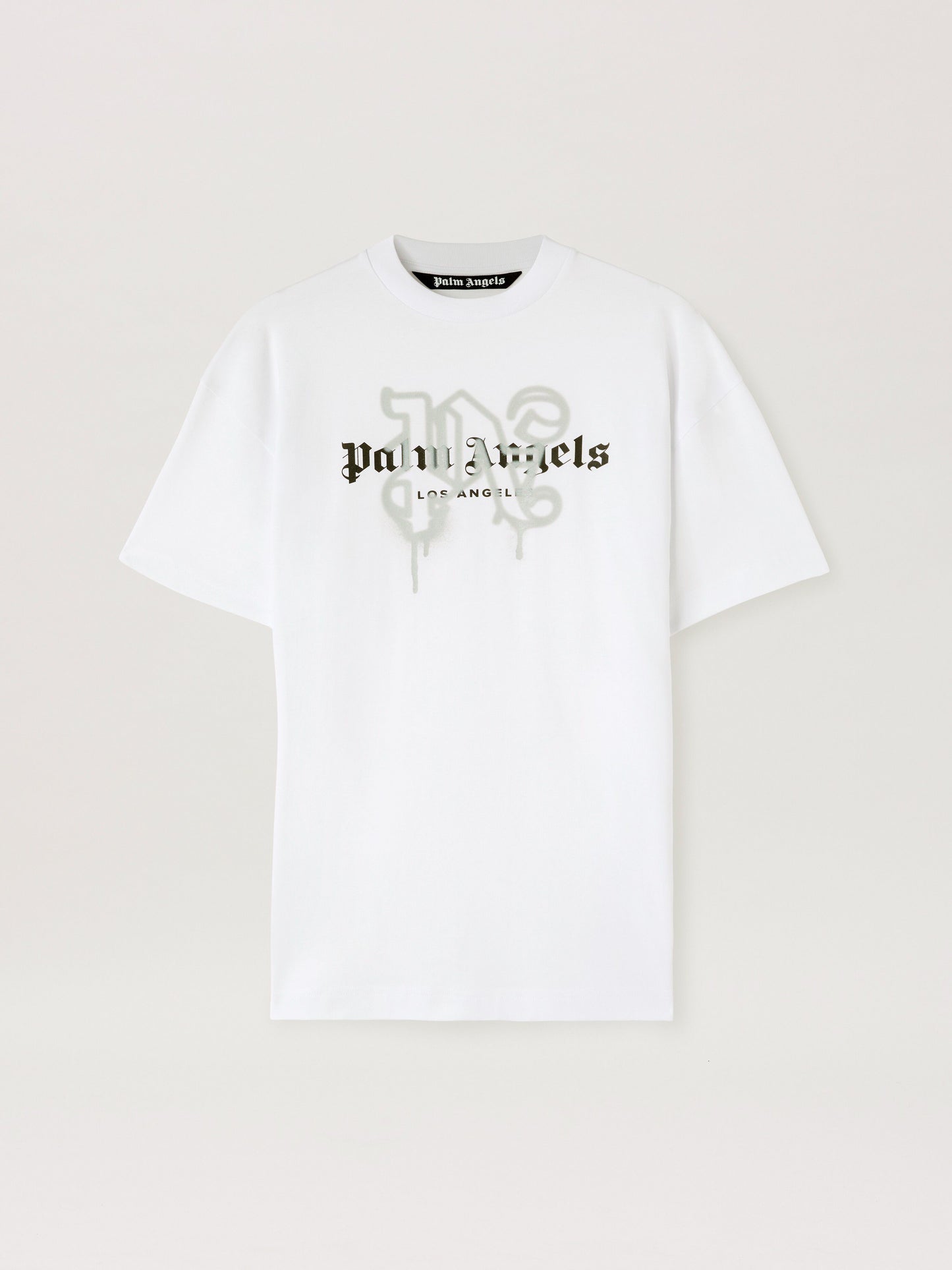 Palm Angels - T-shirt Monogram Spray City Los Angels Blanc