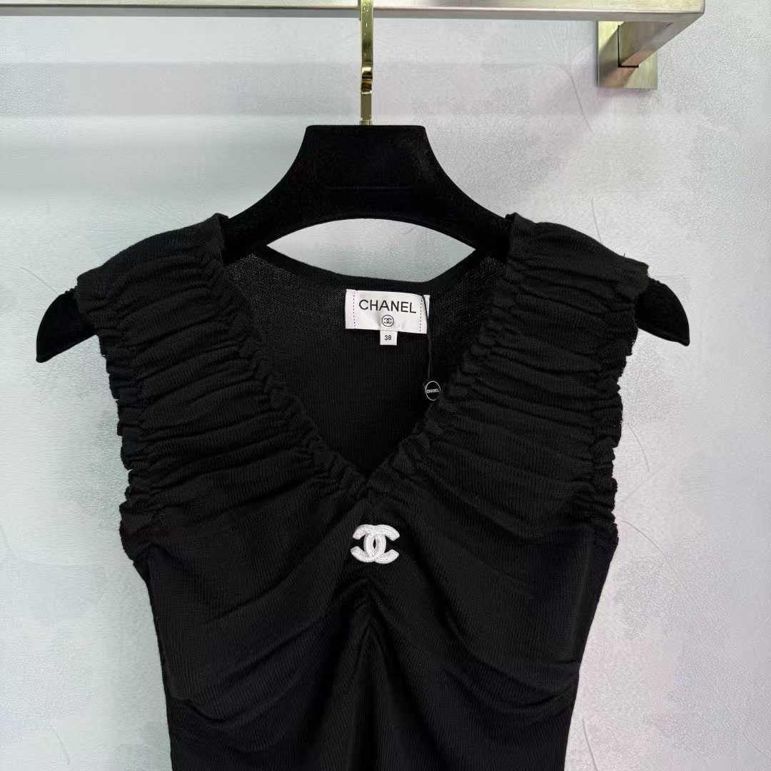 Chanel - T-Shirt avec logo Rose Clair / Jaune / Noir