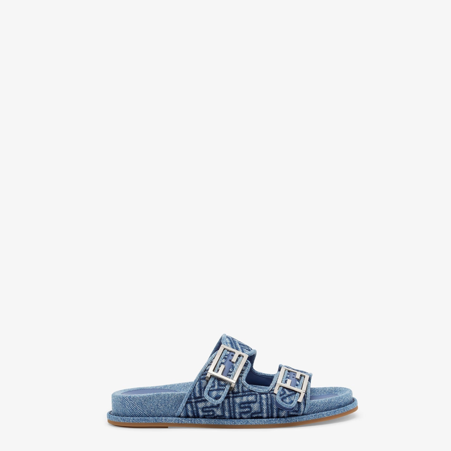 Fendi - Sandales Fendi Feel en denim Bleu