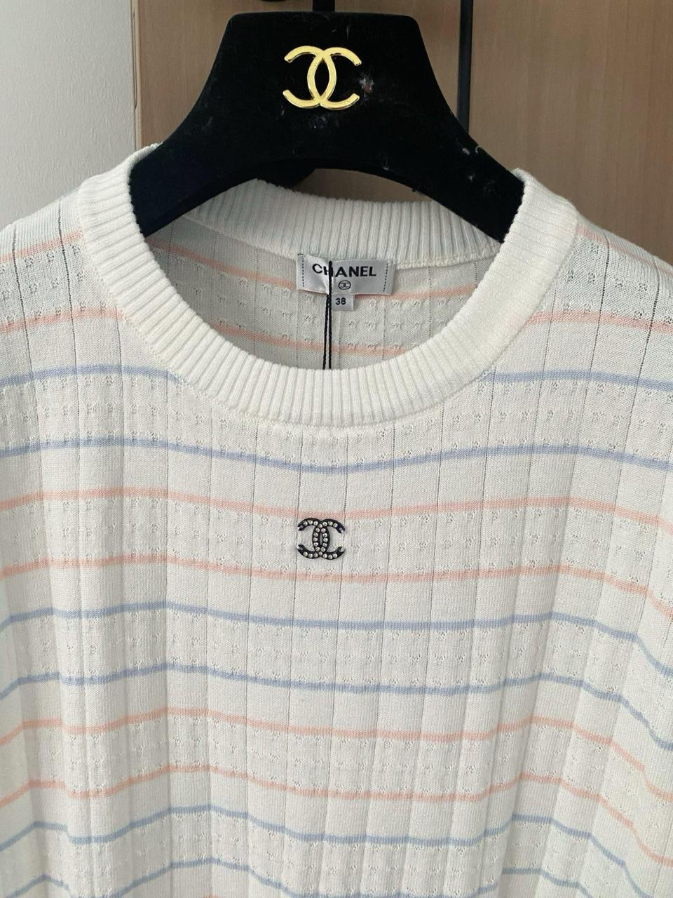 Chanel - T-Shirt Rose/Blanc