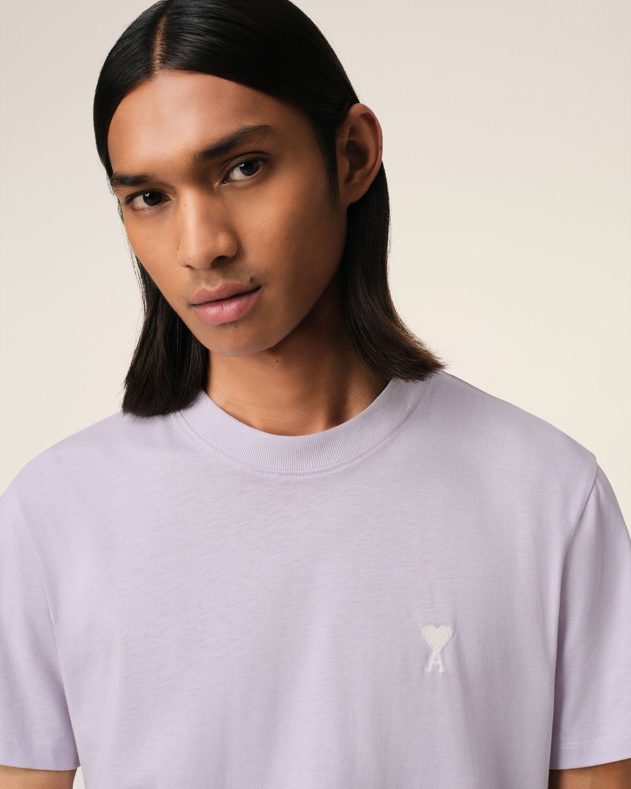 Ami - T-shirt Patch Ami De Cœur en jersey de coton Violet