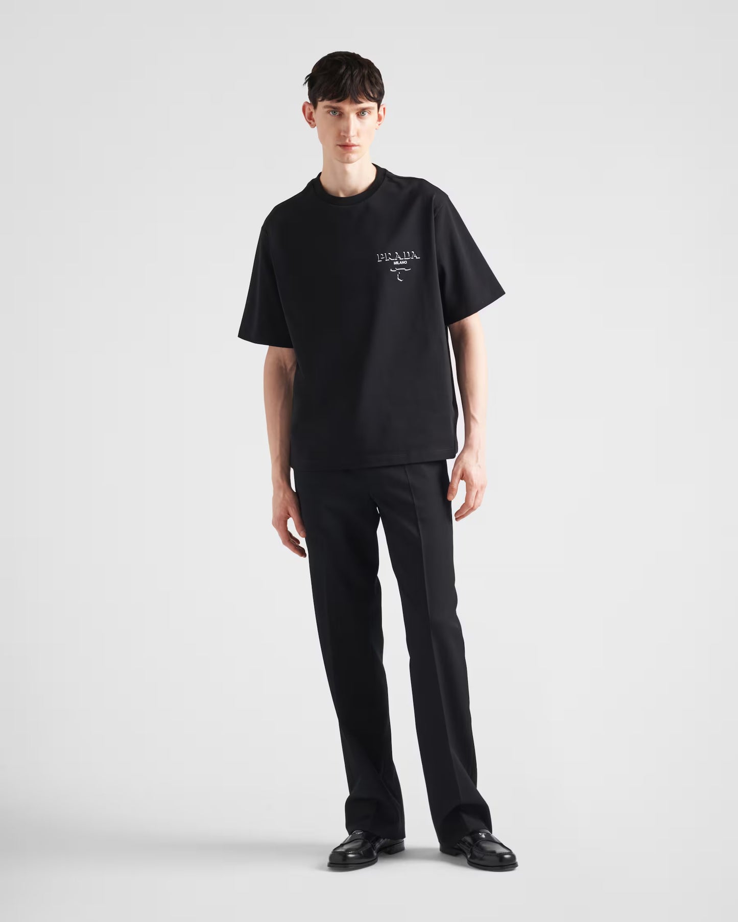 Prada - T-shirt en coton Noir II