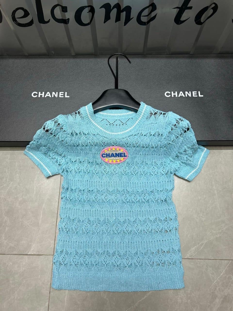 Chanel - T-Shirt Rose/Noir/Bleu/Blanc