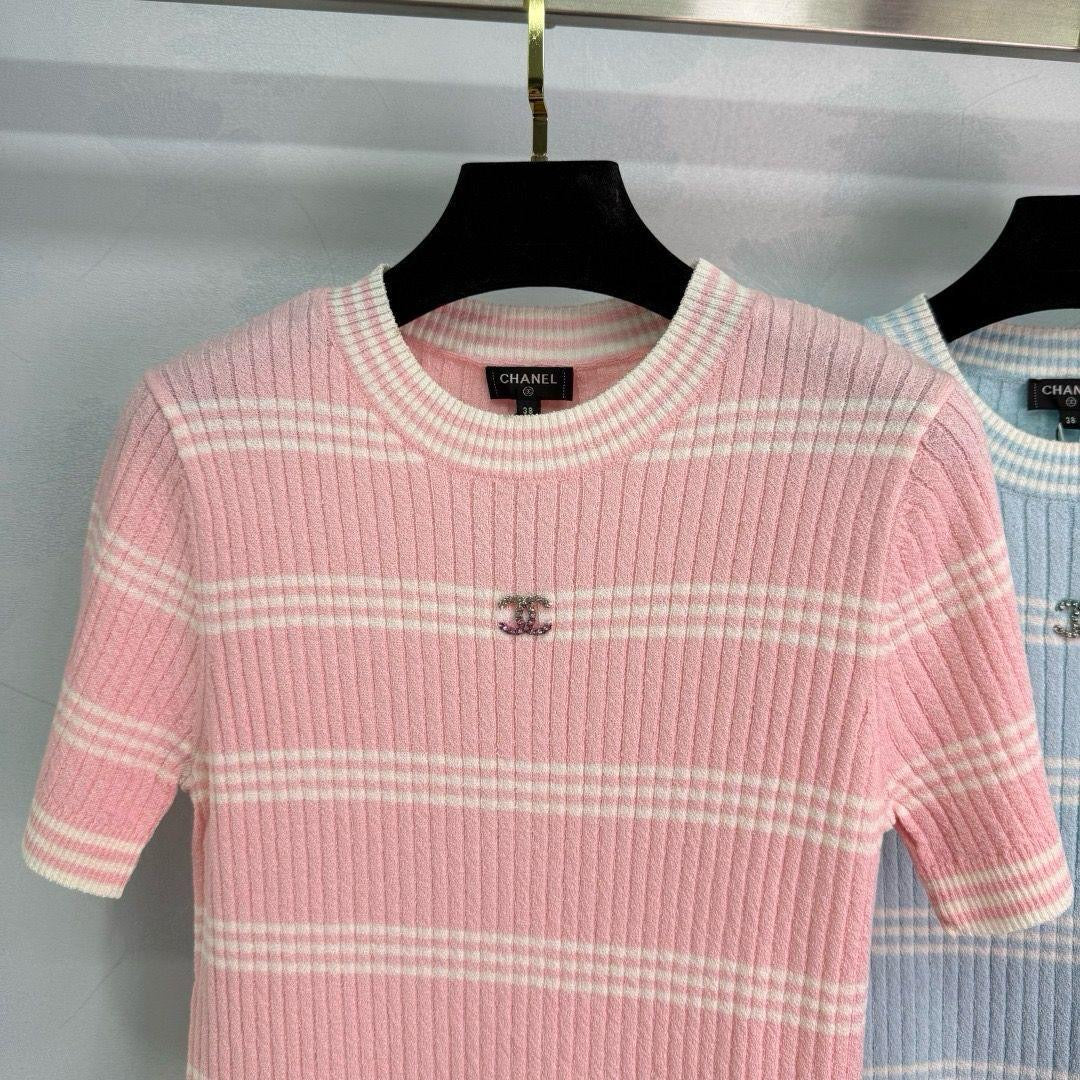 Chanel - T-Shirt Rose/Rose Clair/Bleu Clair