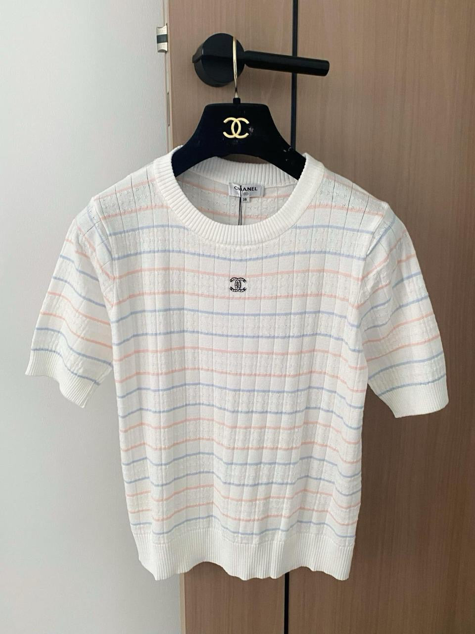Chanel - T-Shirt Rose/Blanc