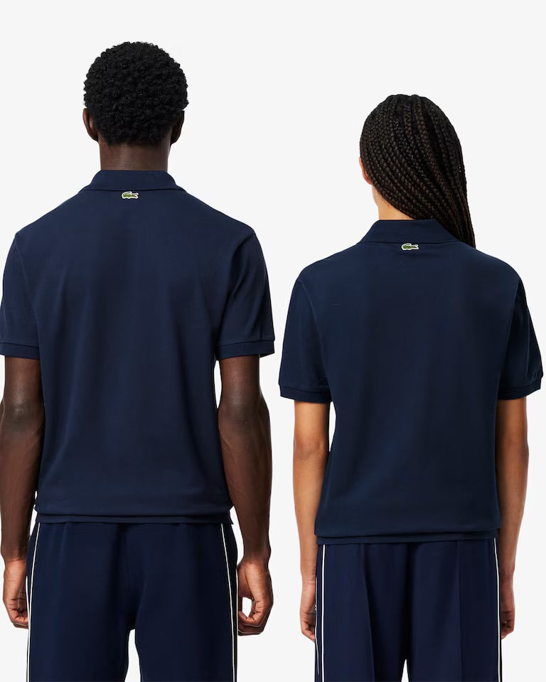 Lacoste - Polo L.12.12 classic fit imprimé signature Bleu Nuit