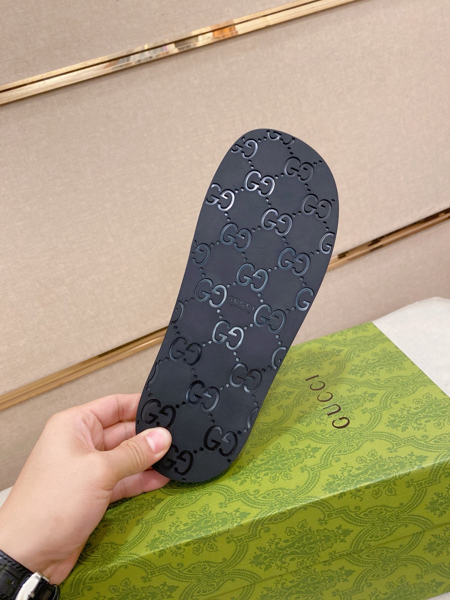Gucci - Mules en Daim GG Noir II