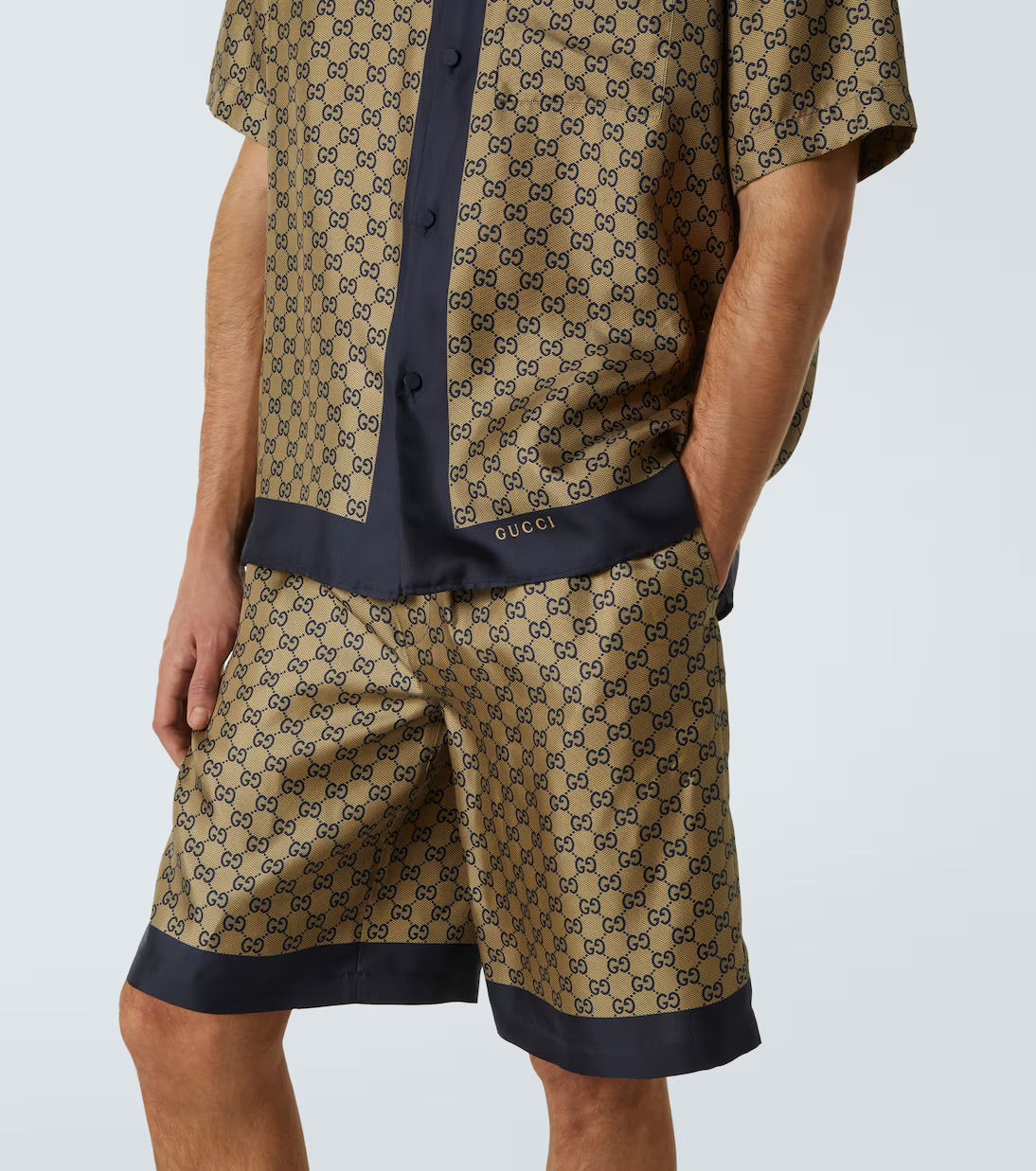 GUCCI - Chemise GG imprimée en soie