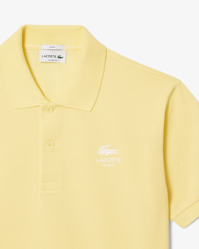 Lacoste - Polo L.12.12 classic fit imprimé signature Jaune