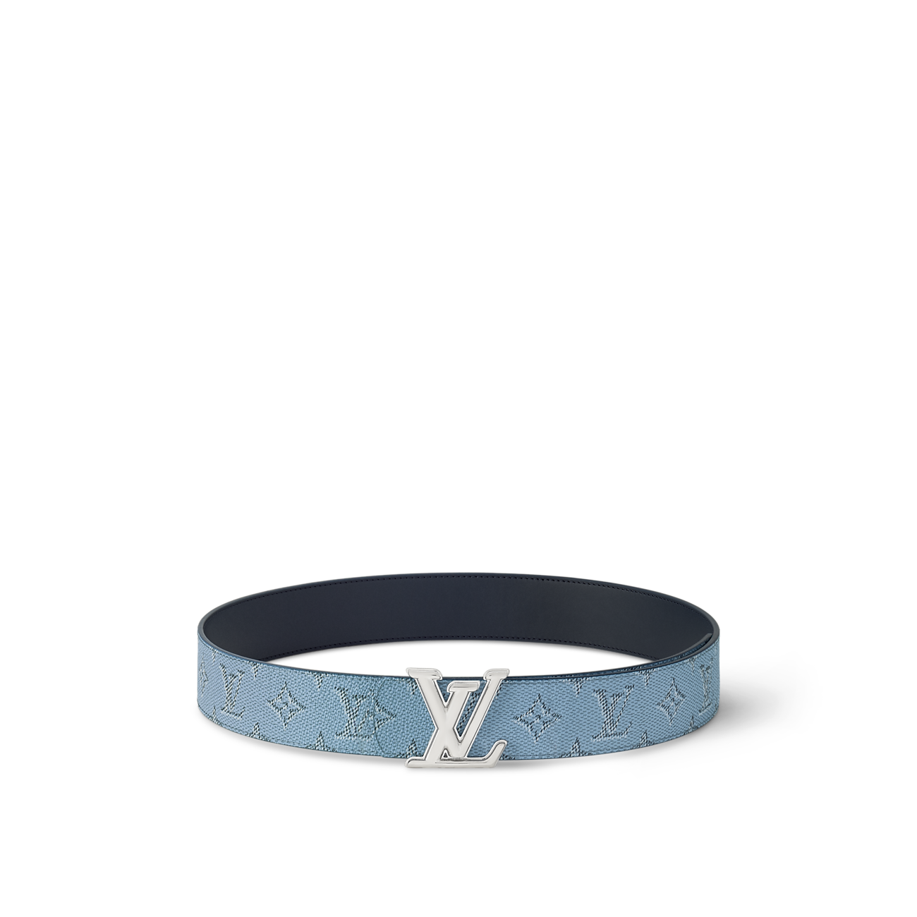 Louis Vuitton - Ceinture LV Dimension Monogram Héritage 40 mm réversible Bleu