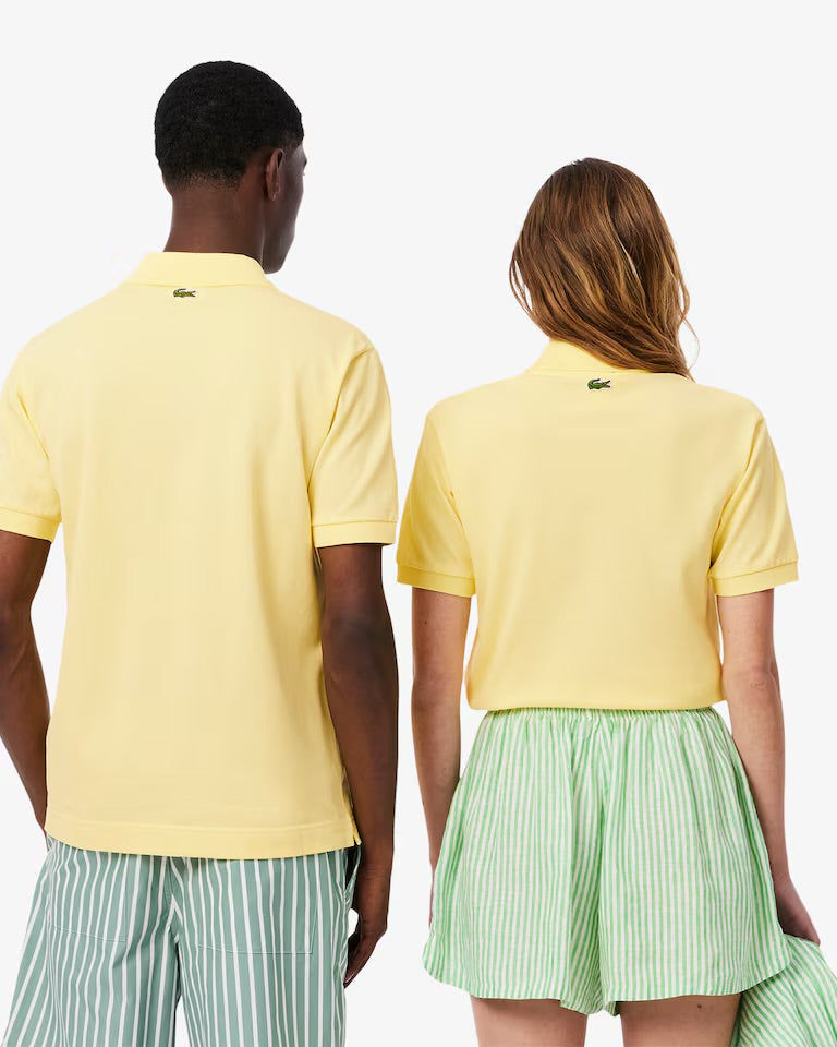 Lacoste - Polo L.12.12 classic fit imprimé signature Jaune