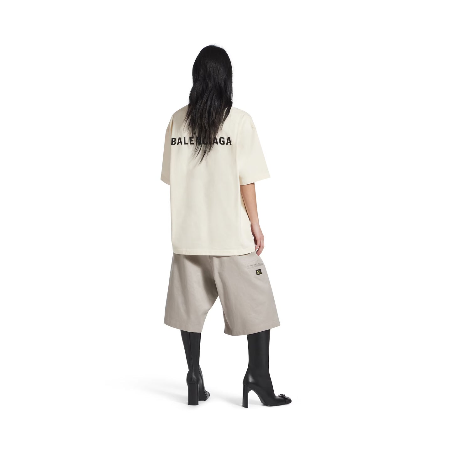 Balenciaga - T-SHIRT BALENCIAGA BACK FIT MEDIUM BEIGE