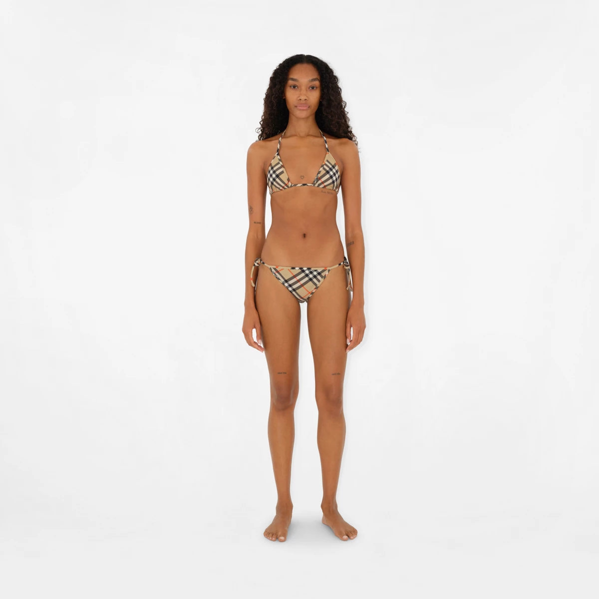 Burberry - Haut et Bas de bikini Check Sable