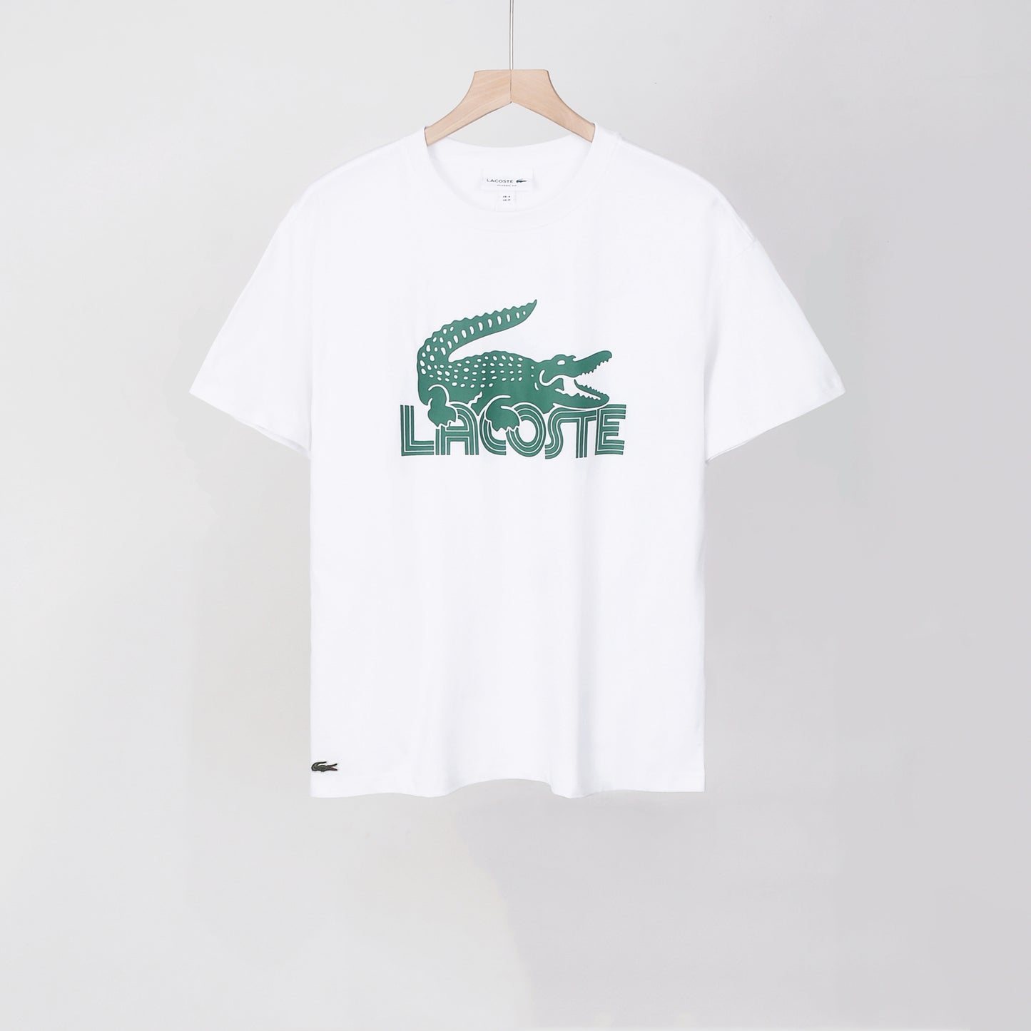 Lacoste - T-shirt en coton Logo Iconique Blanc