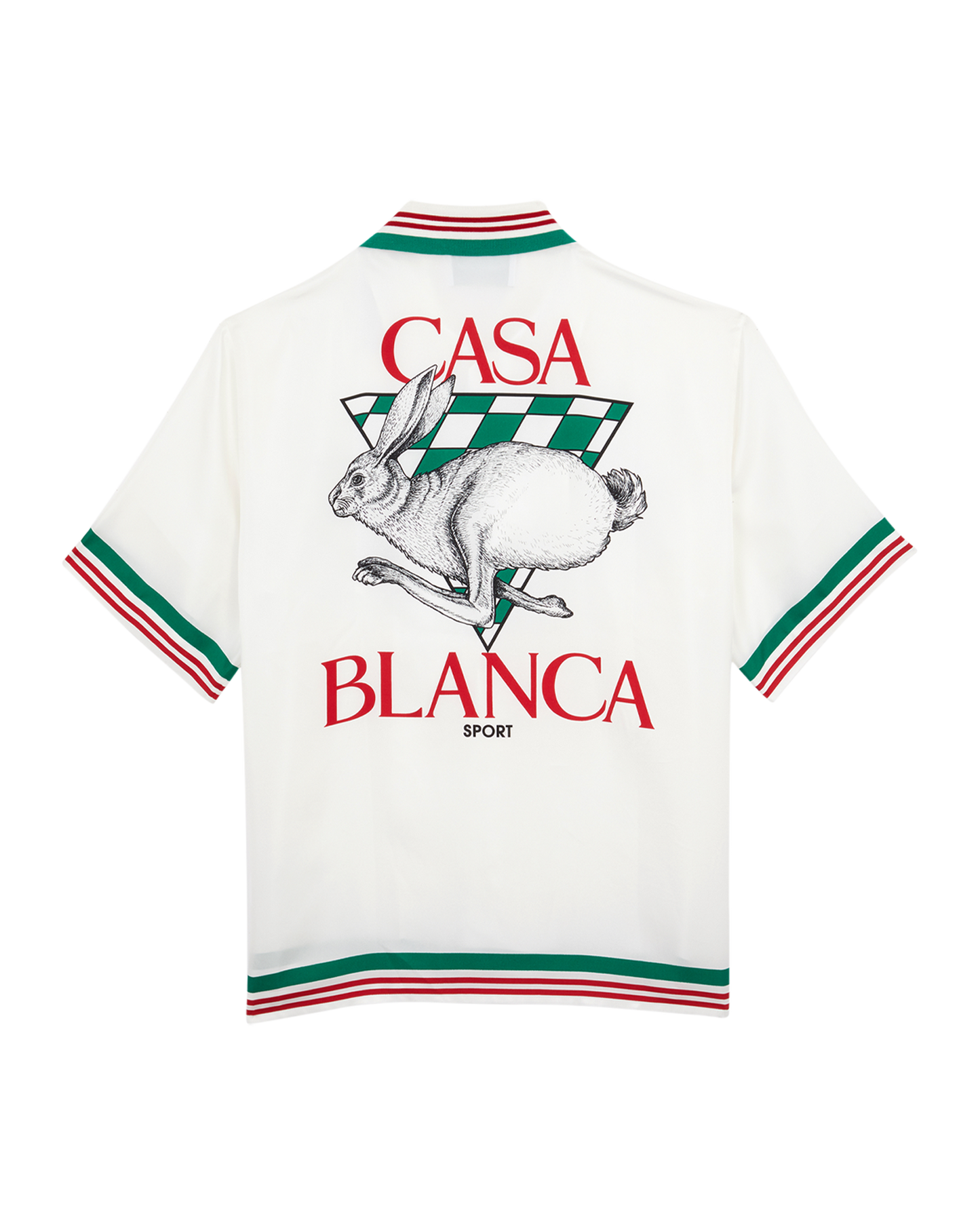 Casa Sport Knit Collar Short Sleeve Silk Shirt