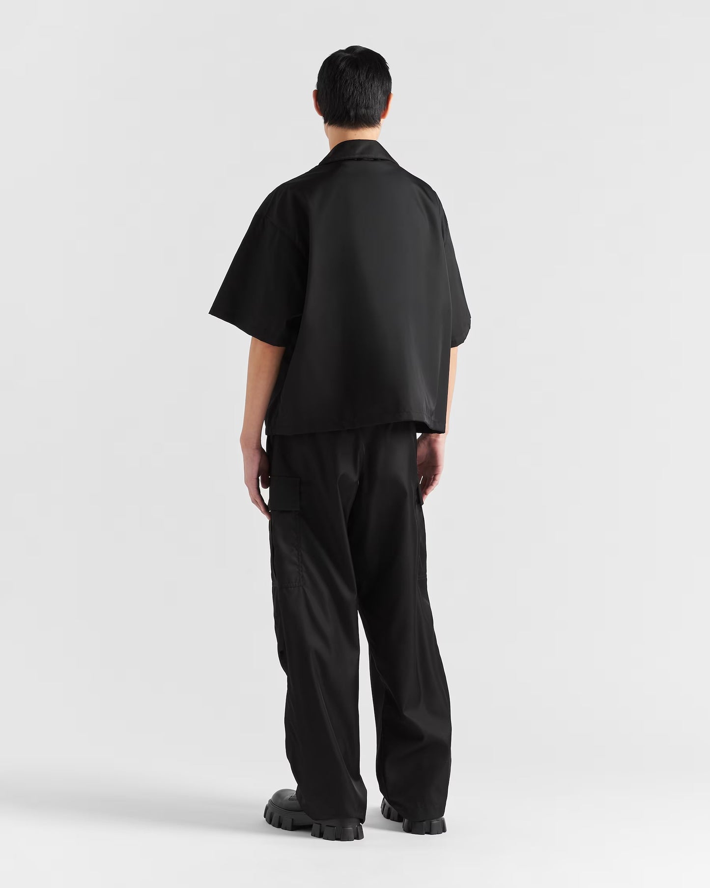 Prada - Chemise à manches courtes en Re-Nylon Noir