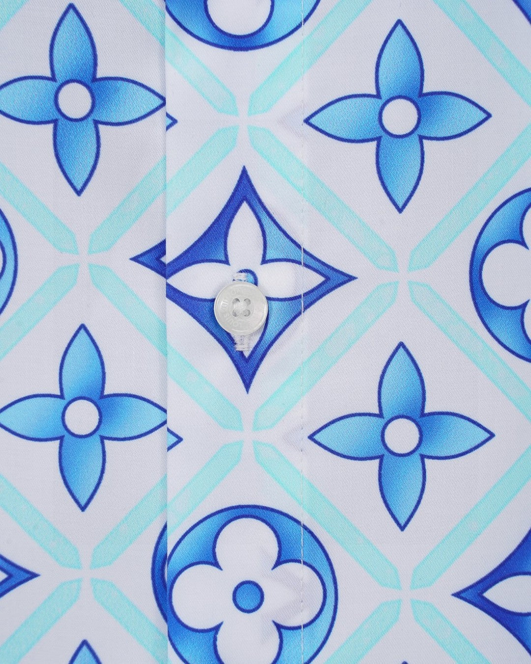 Louis Vuitton - Chemise manches longues motif intégral LV coloré Nuance de Bleu