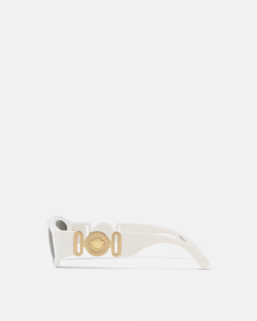 Versace - Lunettes De Soleil Médusa Biggie Blanc
