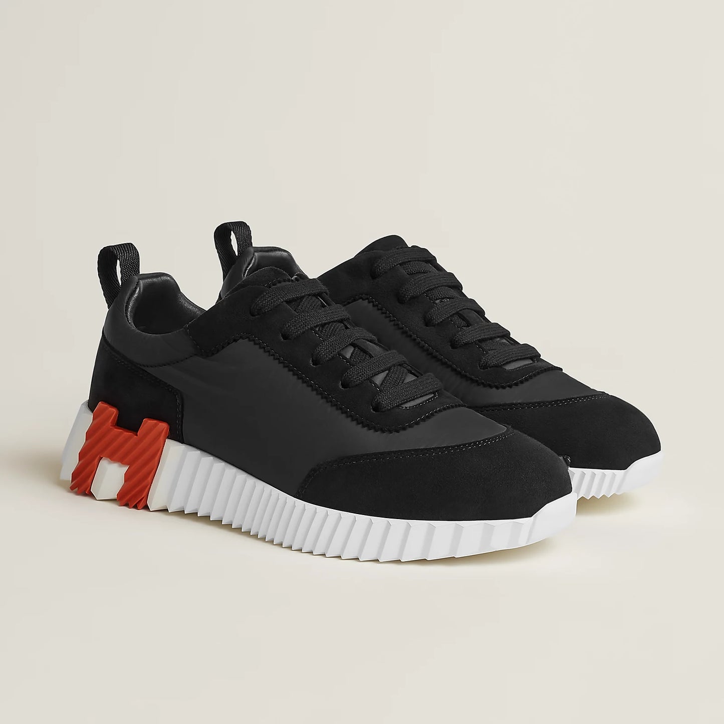 Hermès - Sneakers Bouncing Noir/Orange