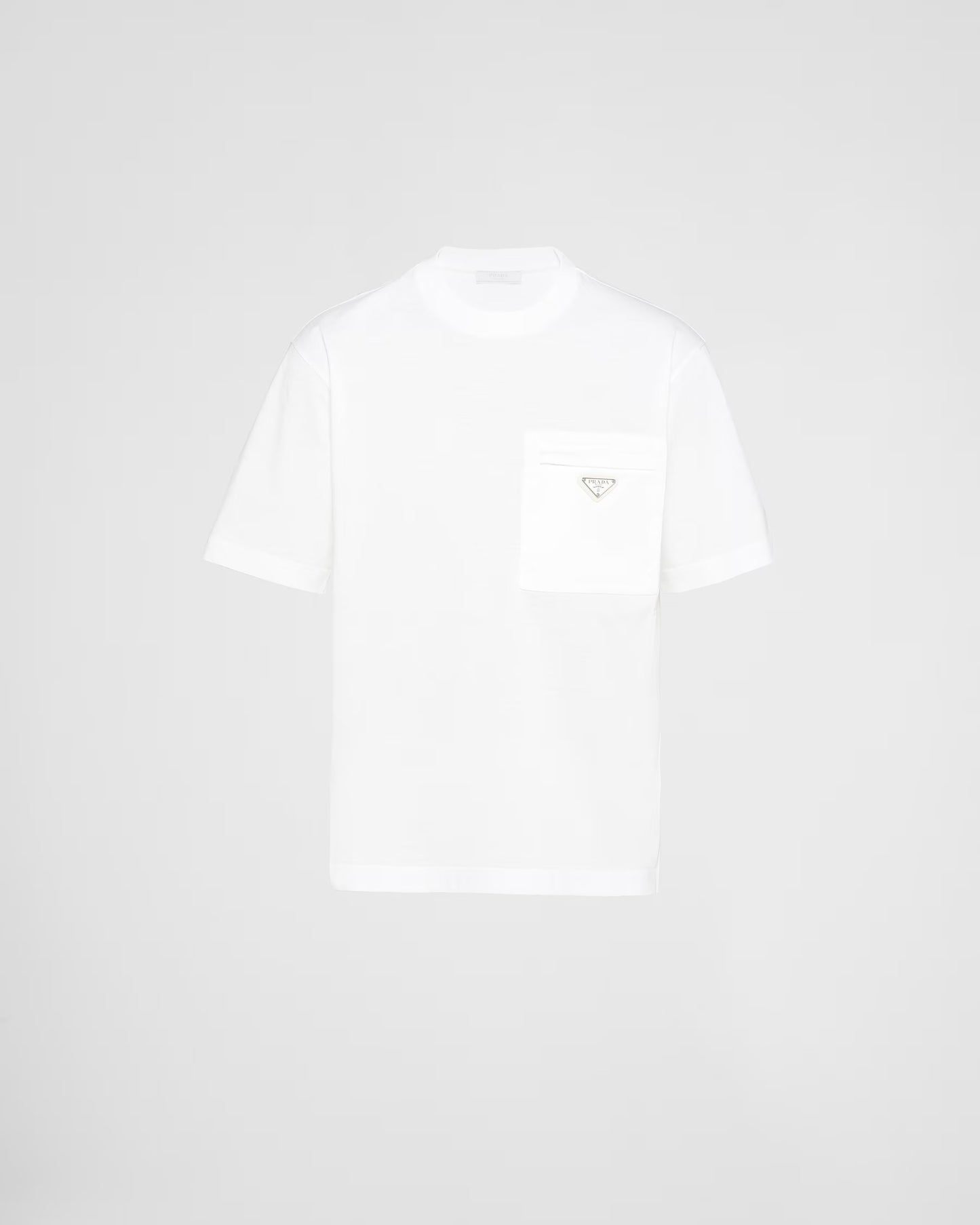 Prada - T-shirt en Re-Nylon et jersey Blanc