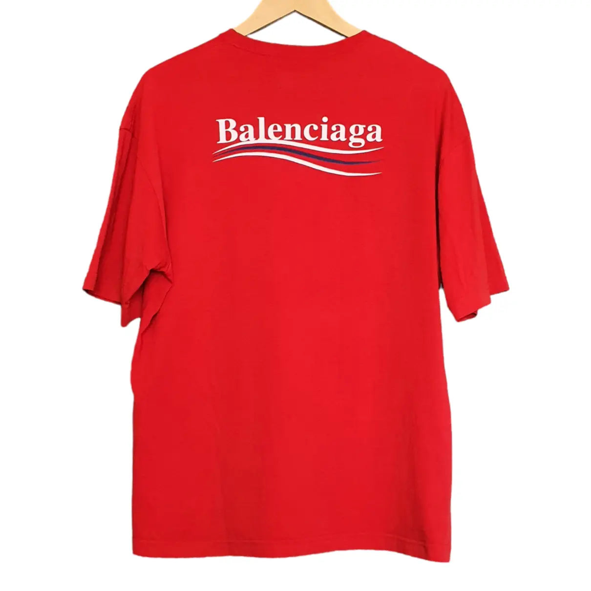 Balenciaga - T-SHIRT POLITICAL CAMPAIGN FIT LARGE ROUGE