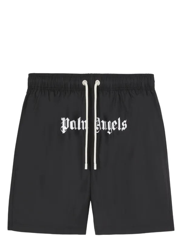 Palm Angels - Short de bain à logo imprimé Noir