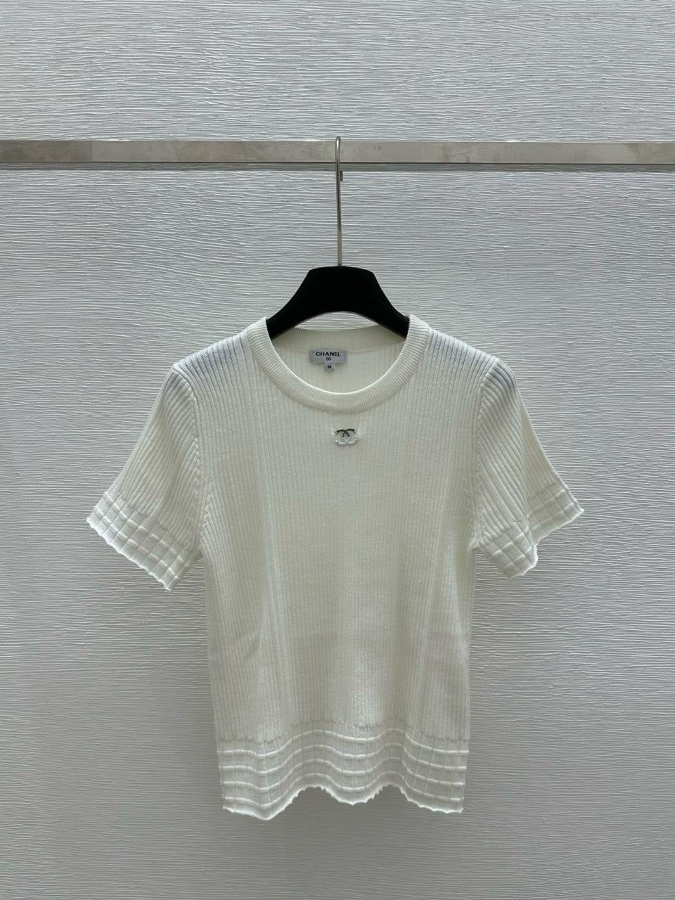 Chanel - T-Shirt avec logo Noir/Blanc/Bleu