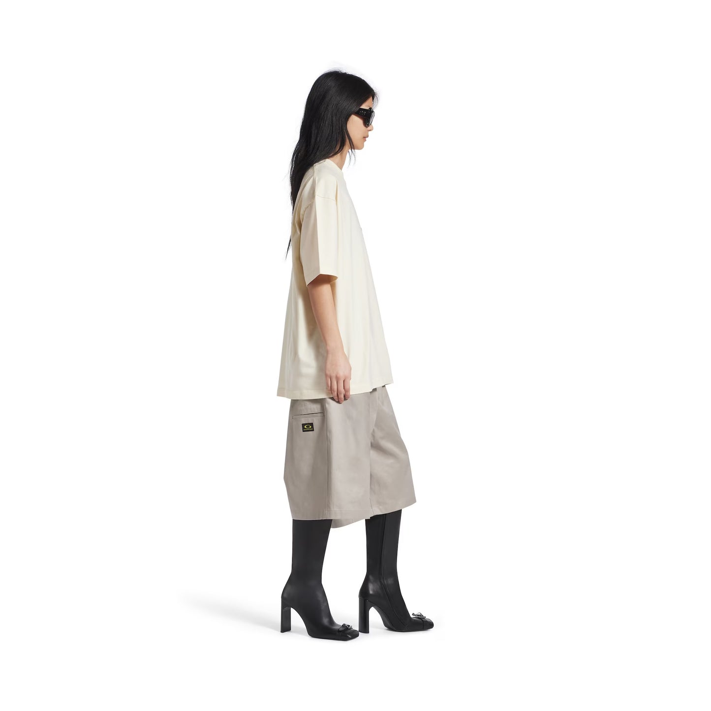 Balenciaga - T-SHIRT BALENCIAGA BACK FIT MEDIUM BEIGE