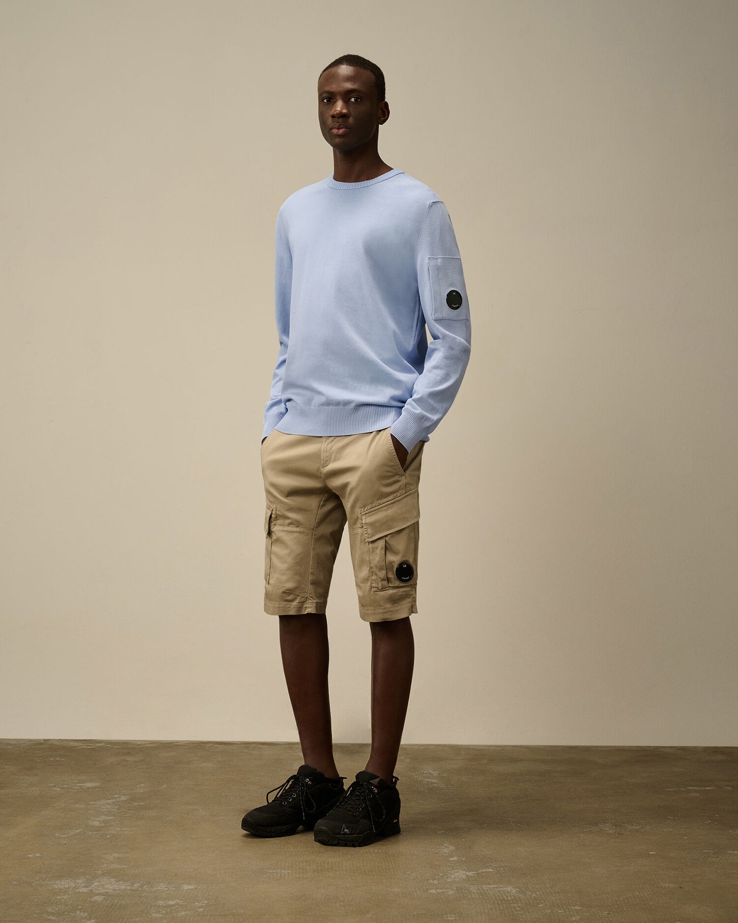 C.P Company - Short Cargo stretch sateen Vintage Khaki Beige
