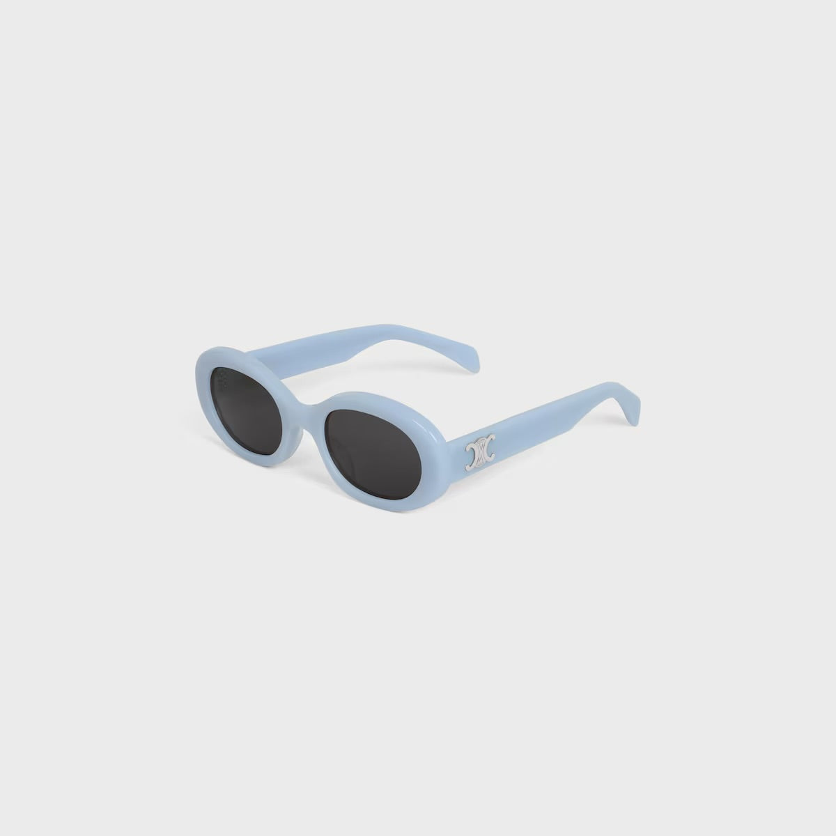 Celine - Lunettes De Soleil Triomphe 01 en Acétate Milky Azure
