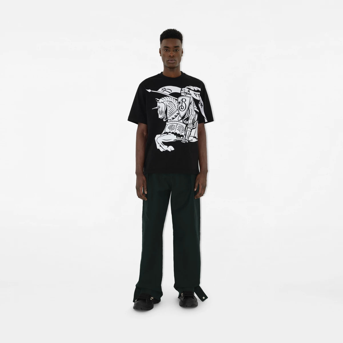 Burberry - T-shirt en coton EKD Noir