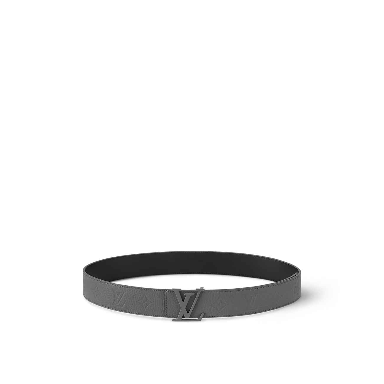 Louis Vuitton - Ceinture LV Taurillon 40 mm réversible Dark Grey