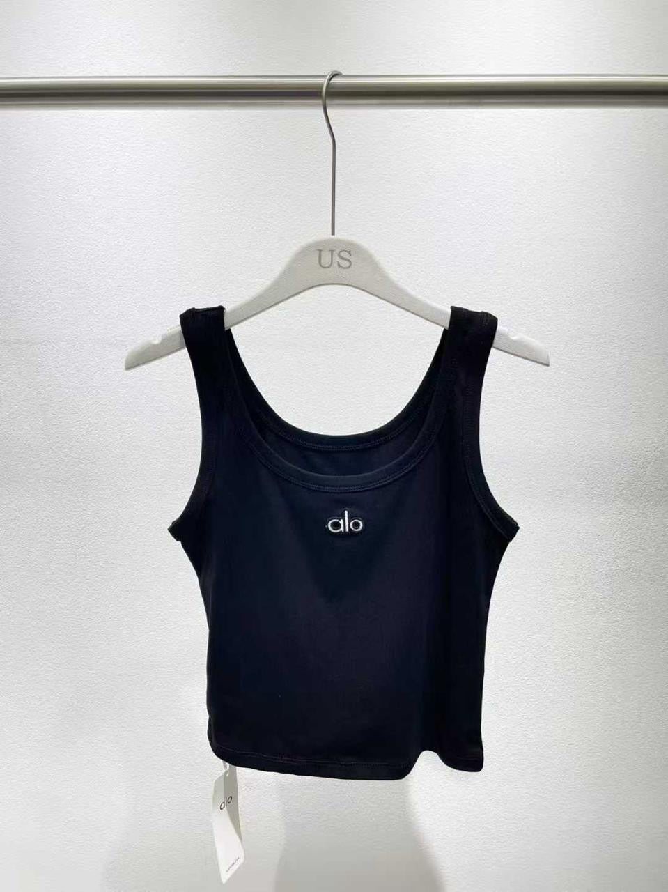 Alo - Top avec logo Blanc/Noir