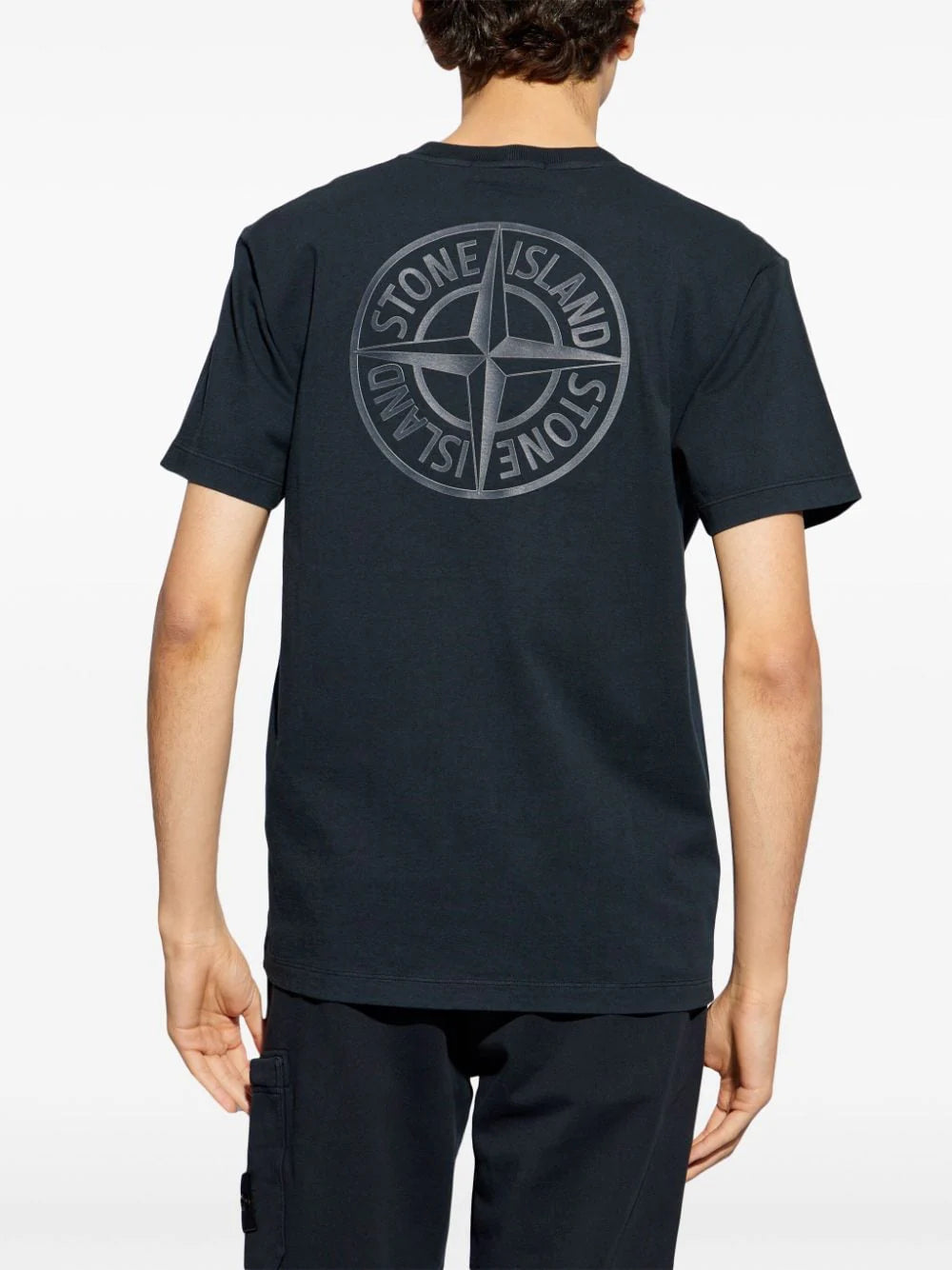 Stone Island - T-shirt logo Navy Compass