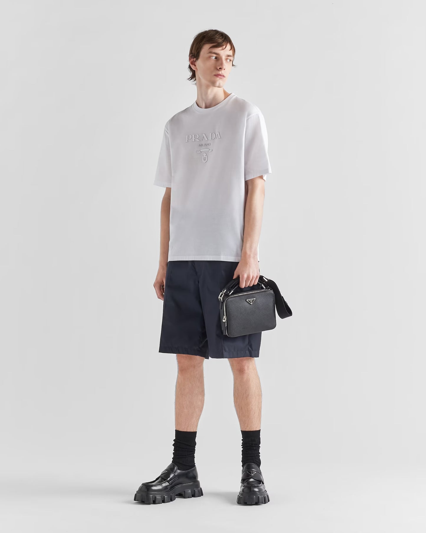Prada - T-shirt en coton Blanc