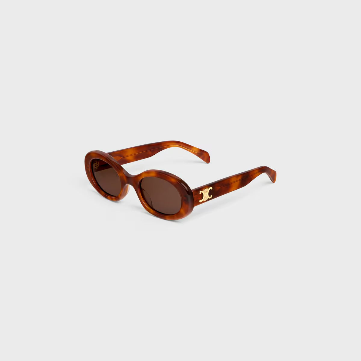 Celine - Lunettes De Soleil Triomphe 01 en Acétate Jaune Havana