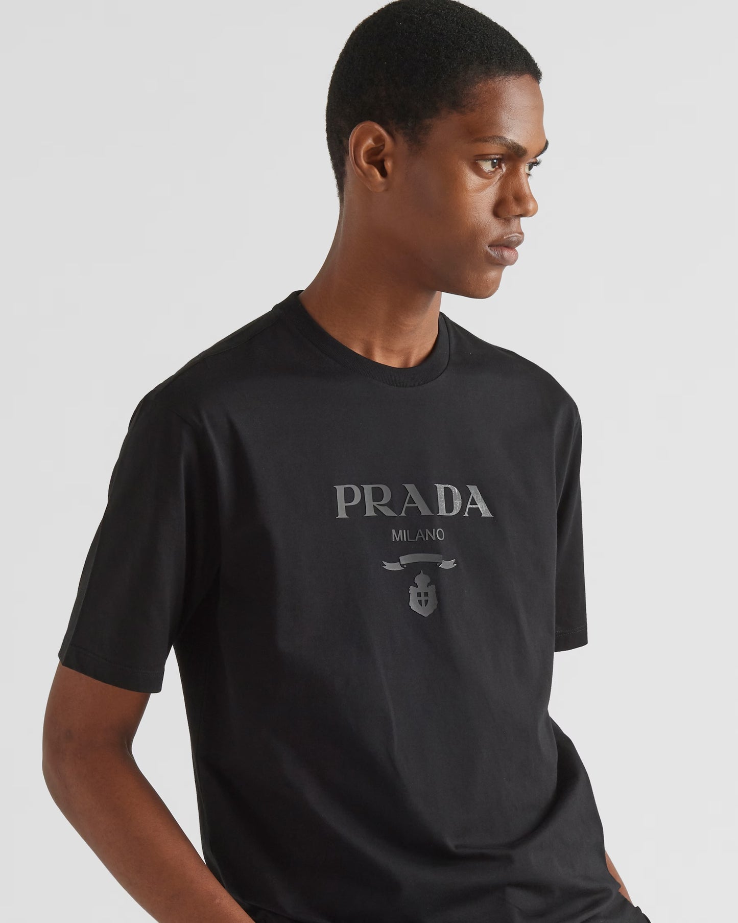 Prada - T-shirt en coton Noir